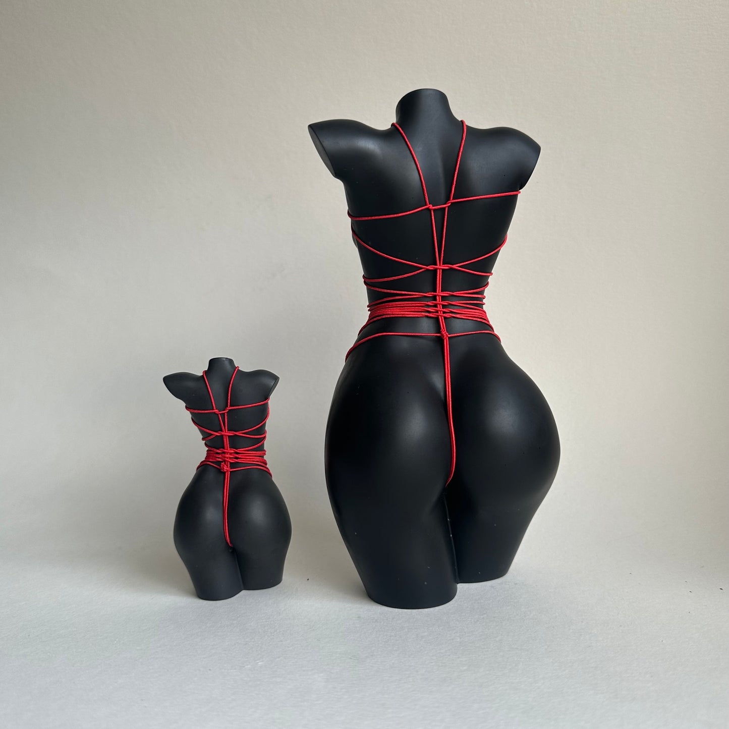 LARGE 8 inch small breast body sculpture with shibari