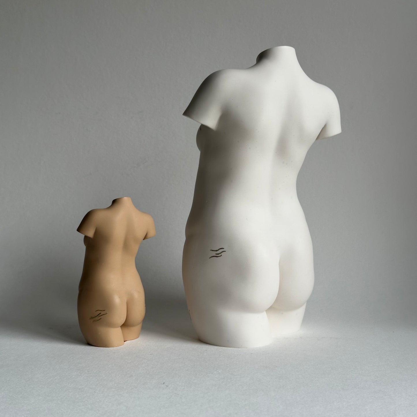 LARGE 8 inch curvy body sculpture with c section scar and stretch marks