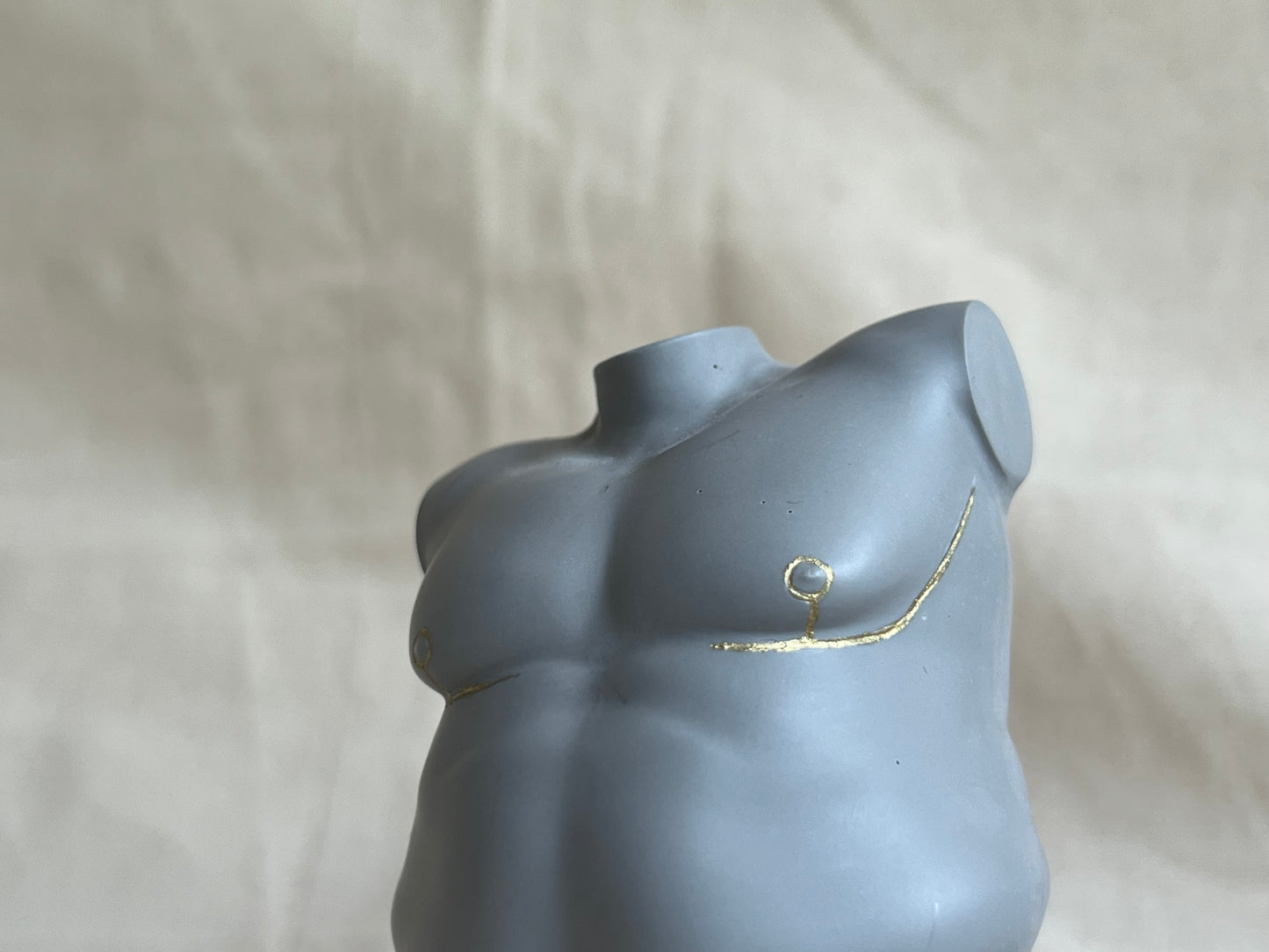 transgender plus size body sculpture with mastectomy scars [4 inch]