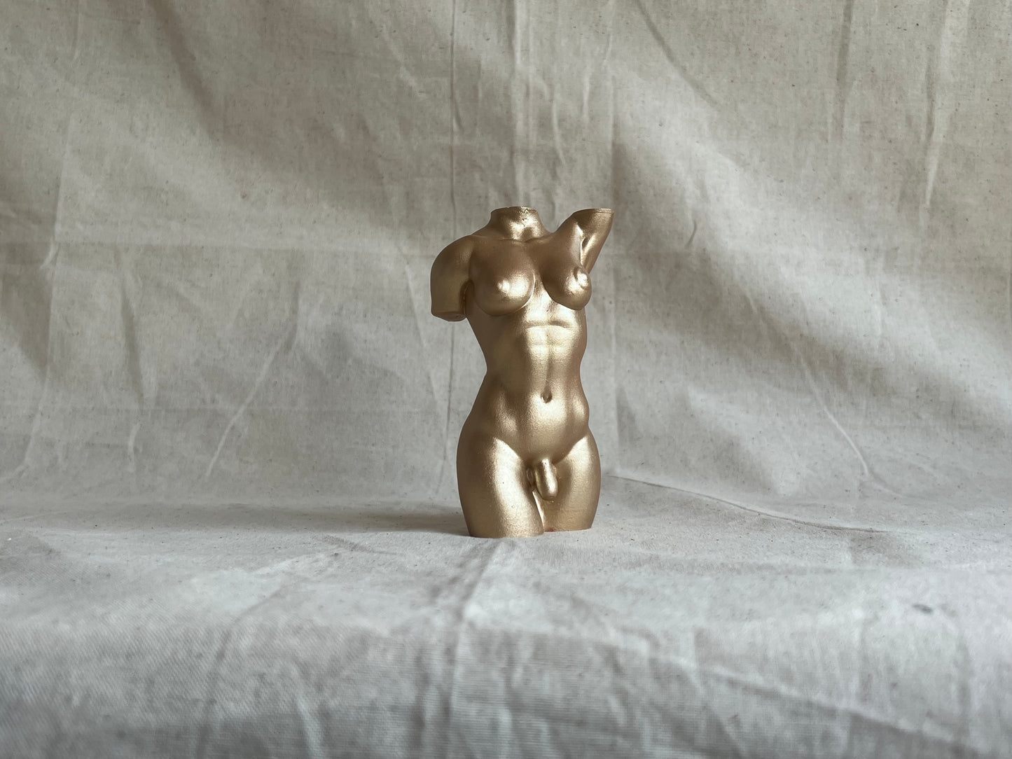 transgender body sculpture in gold [5inch]