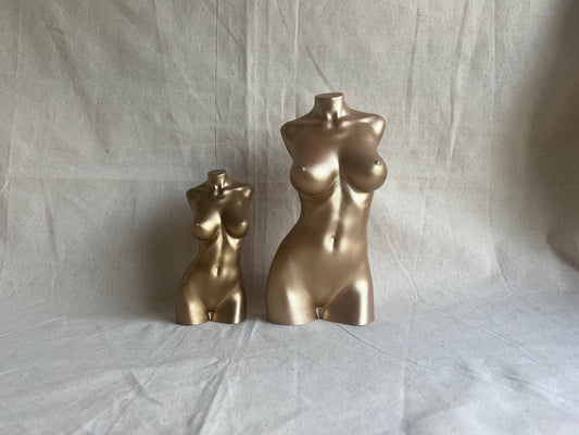 LARGE 8 inch big breast body sculpture in gold[8 inch]