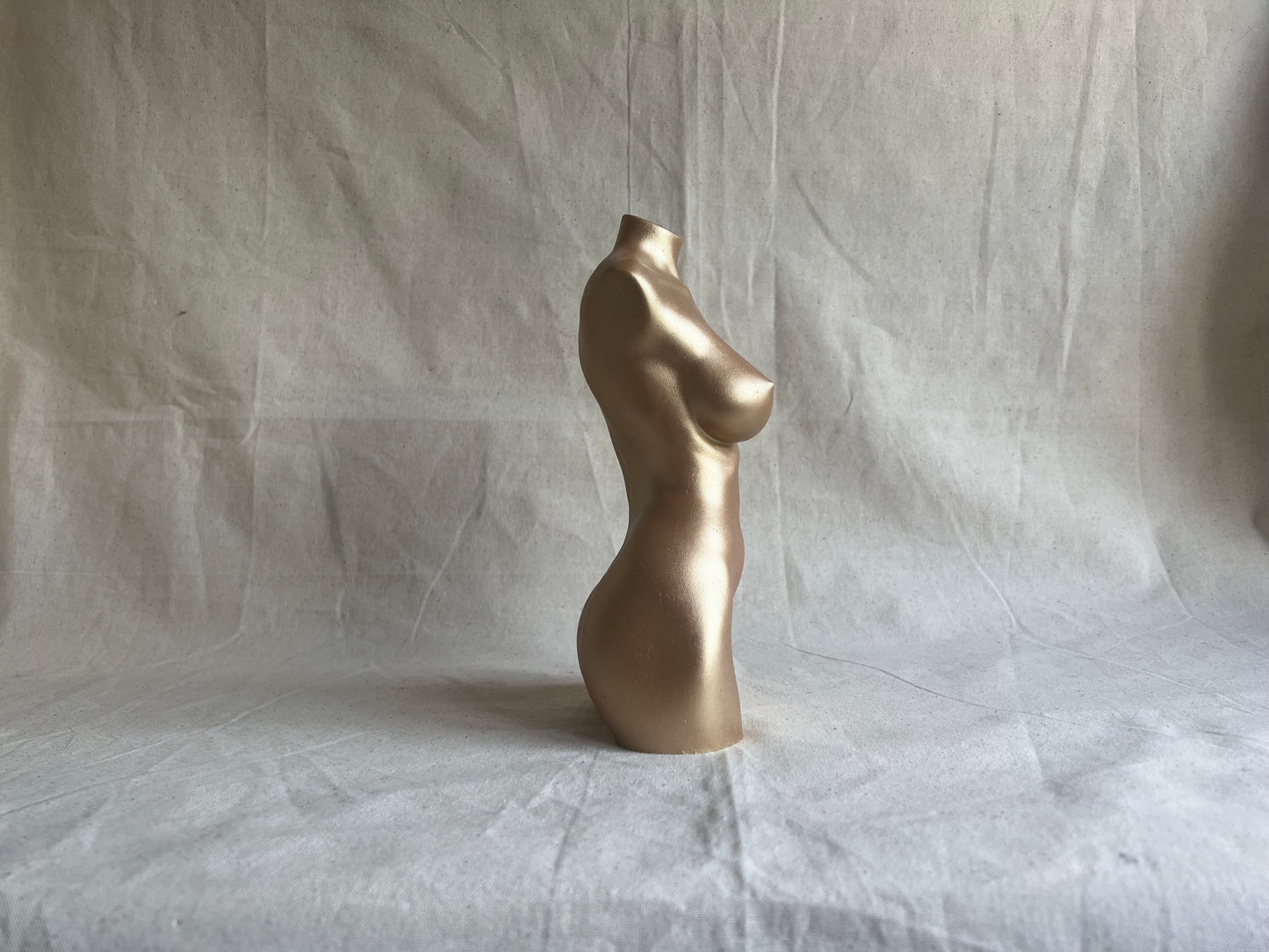 LARGE 8 inch big breast body sculpture in gold[8 inch]