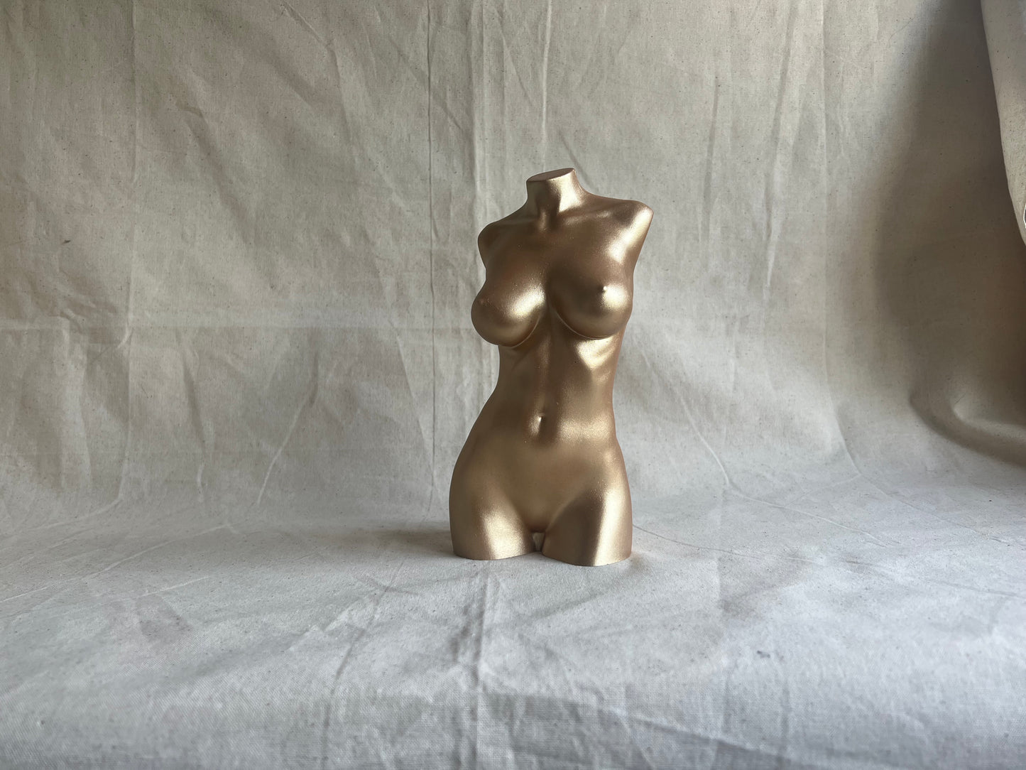 LARGE 8 inch big breast body sculpture in gold[8 inch]