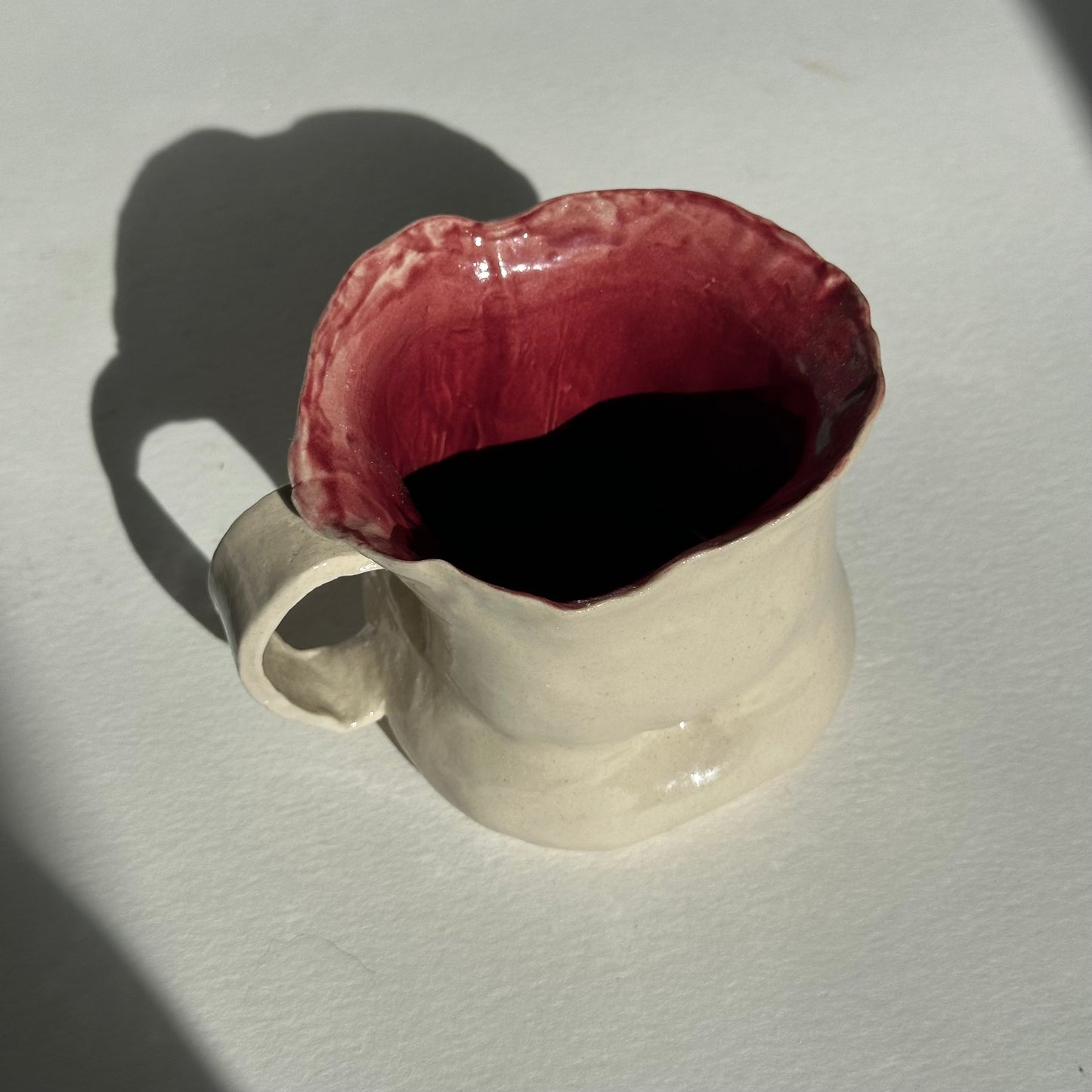 small ceramic cup, belly shaped mug, unique pottery, gift, body positive, normative, 100 ml