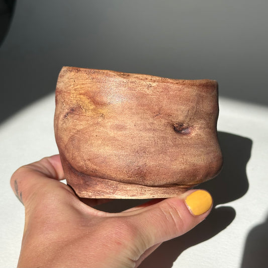 belly shaped bowl, unique pottery, ceramics, body positive, normative art, gift