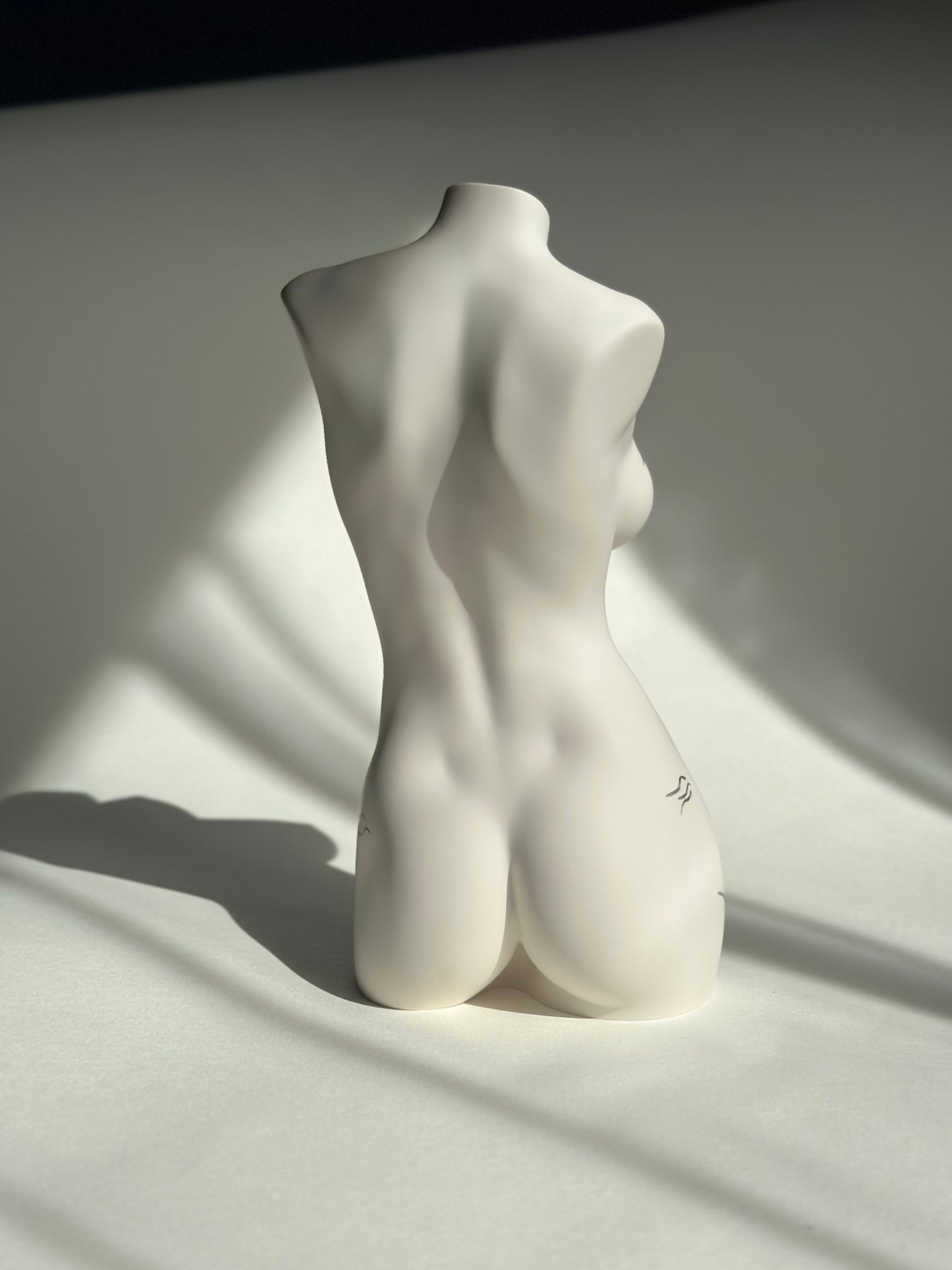 LARGE 8 inch big breast body sculpture with stretch marks - ready to ship