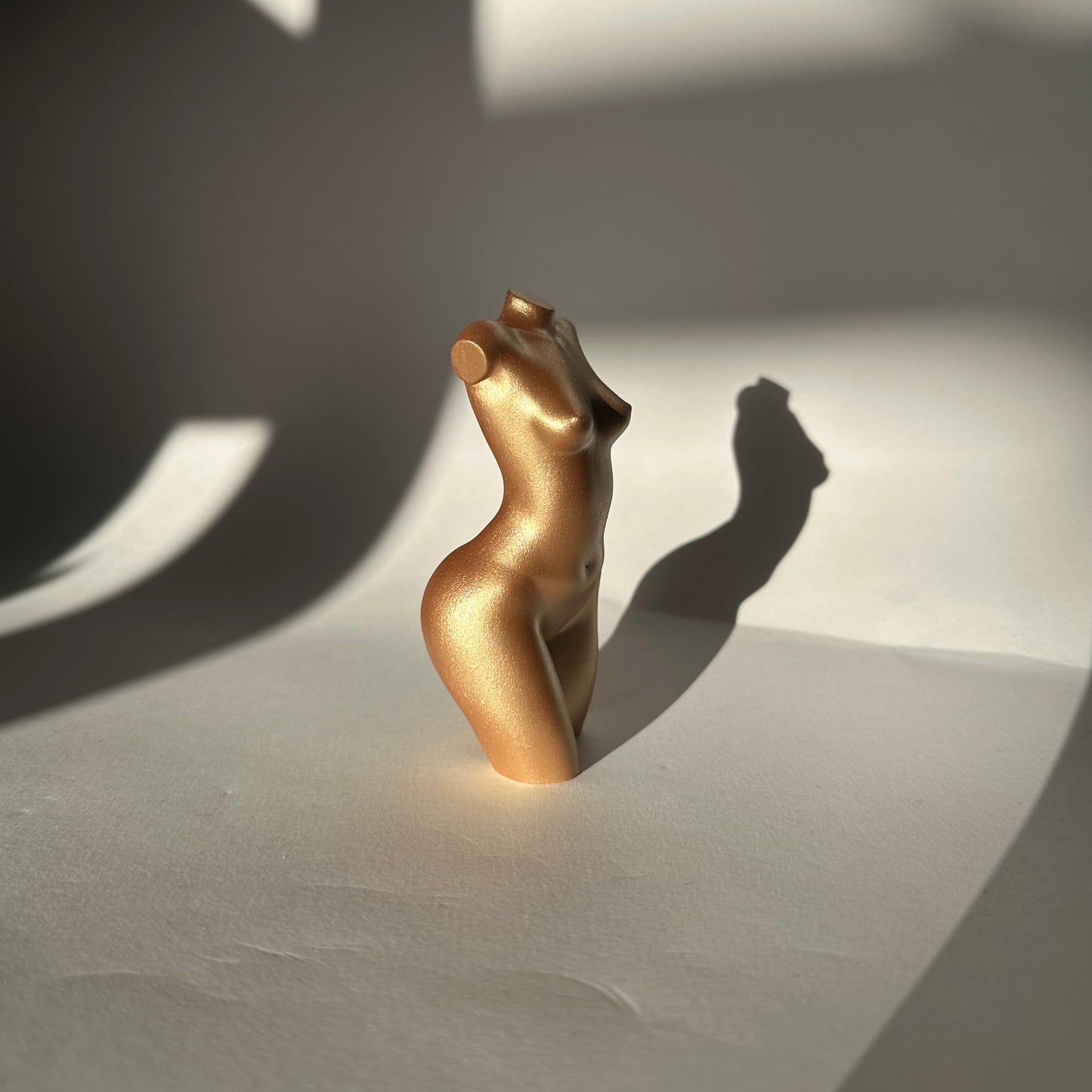 small breast body sculpture in gold [4 inch]