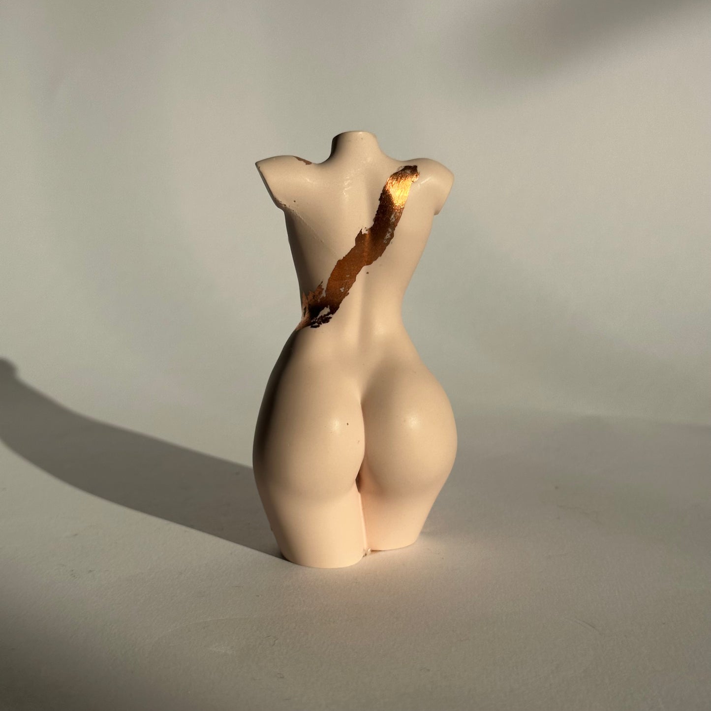 small breast body sculpture with gold/silver/copper flakes [4 inch] - ready to ship