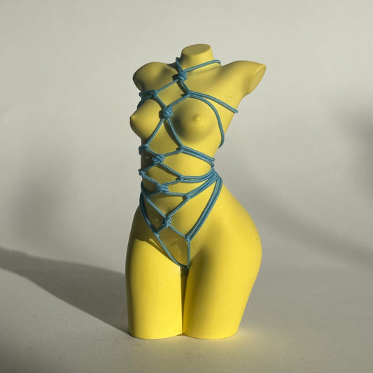 small breast body sculpture with shibari [4 inch] - ready to ship