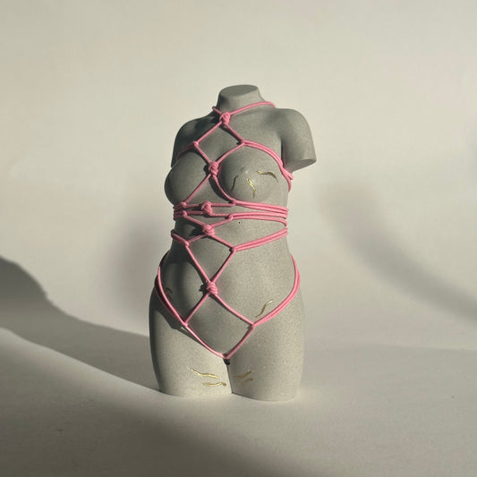 curvy body sculpture with shibari [4 inch] - ready to ship