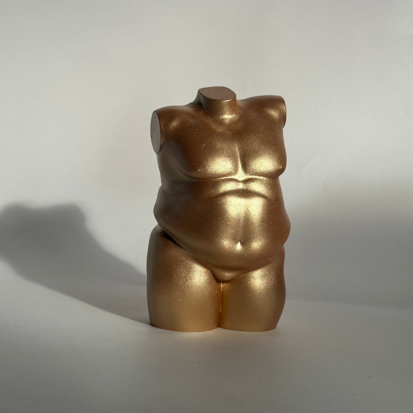 plus size male body sculpture in gold [4 inch] - ready to ship