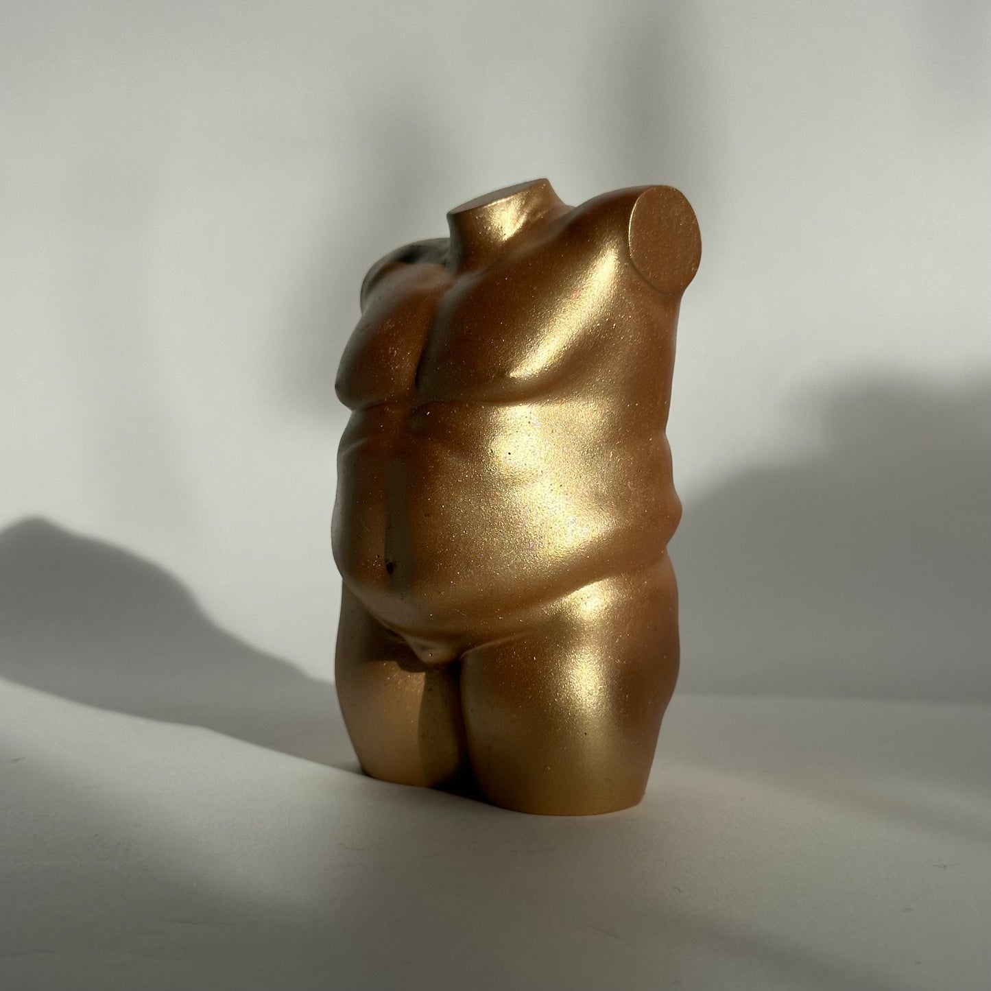 plus size male body sculpture in gold [4 inch] - ready to ship