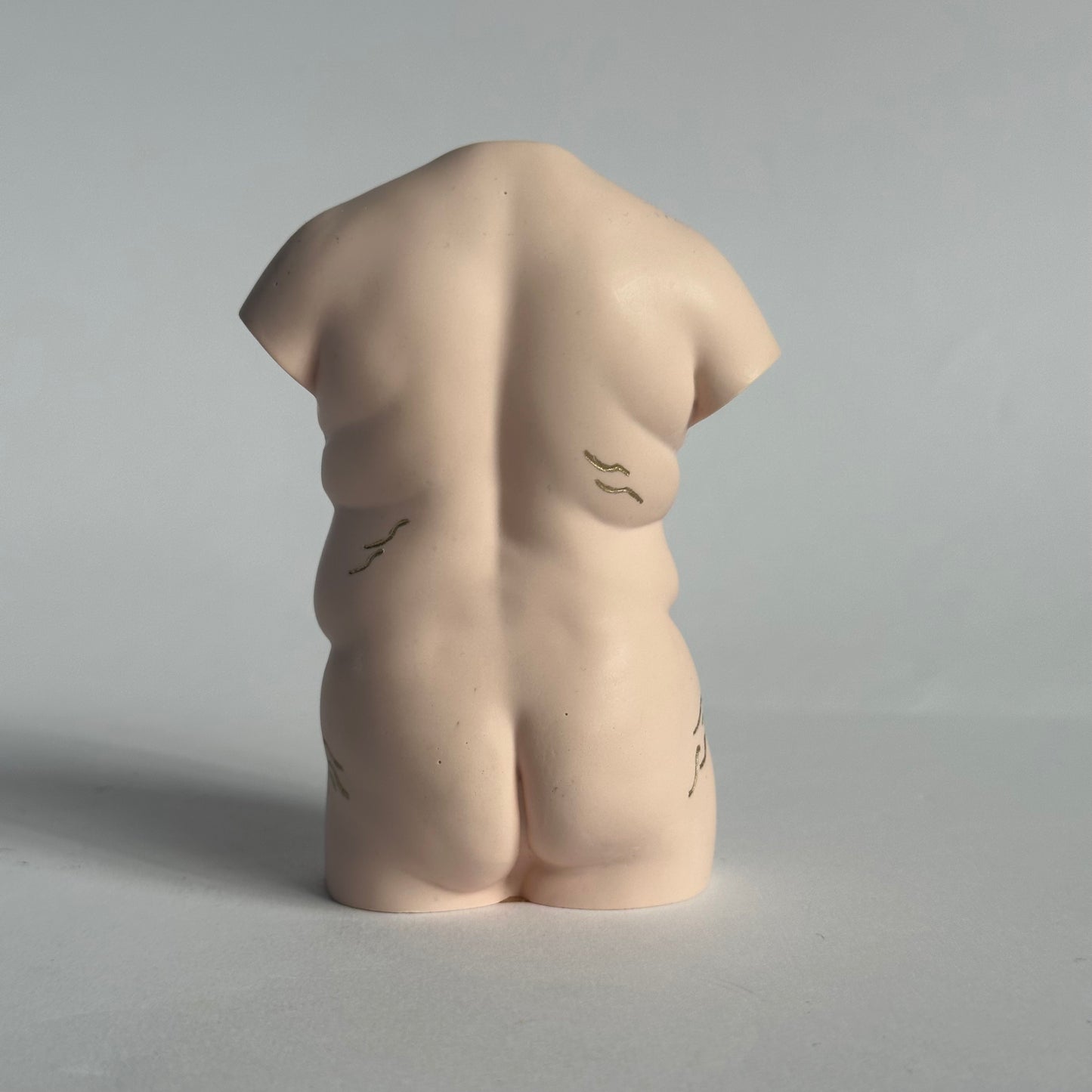 plus size male body sculpture with stretch marks [4 inch] - ready to ship