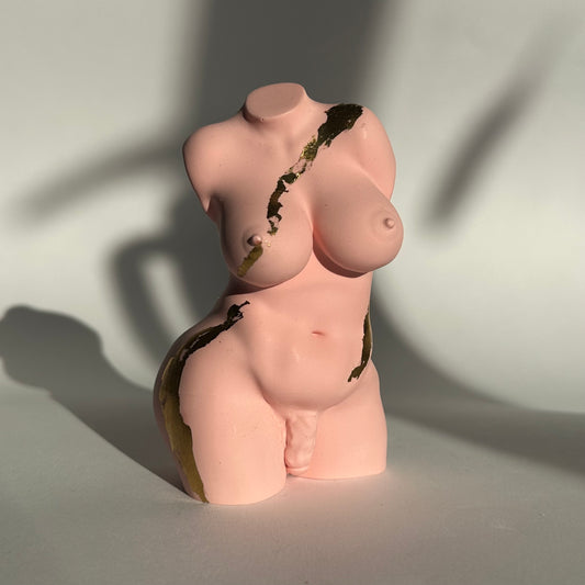 transgender plus size body sculpture with  flakes [5 inch] - ready to ship