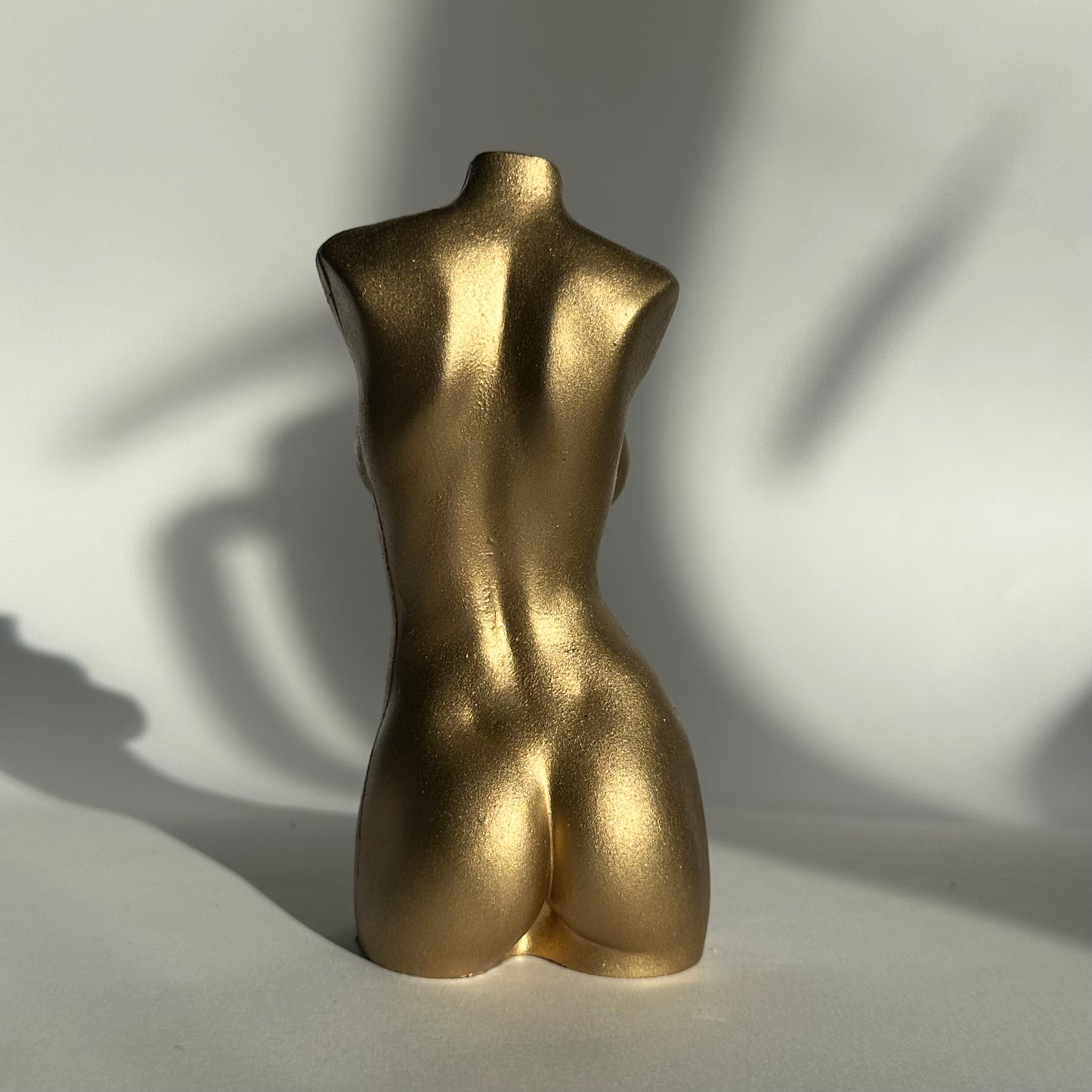 big breast female body sculpture in gold [5 inch] - ready to ship