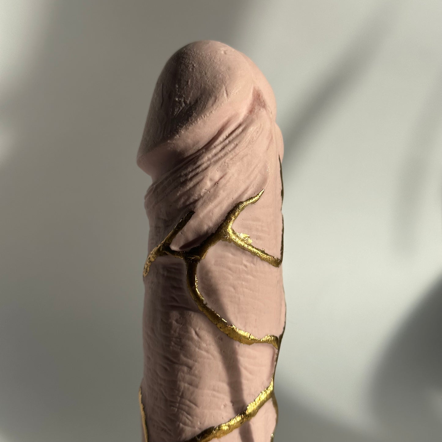 penis incense holder with gold veins [5.5 inch] - ready to ship