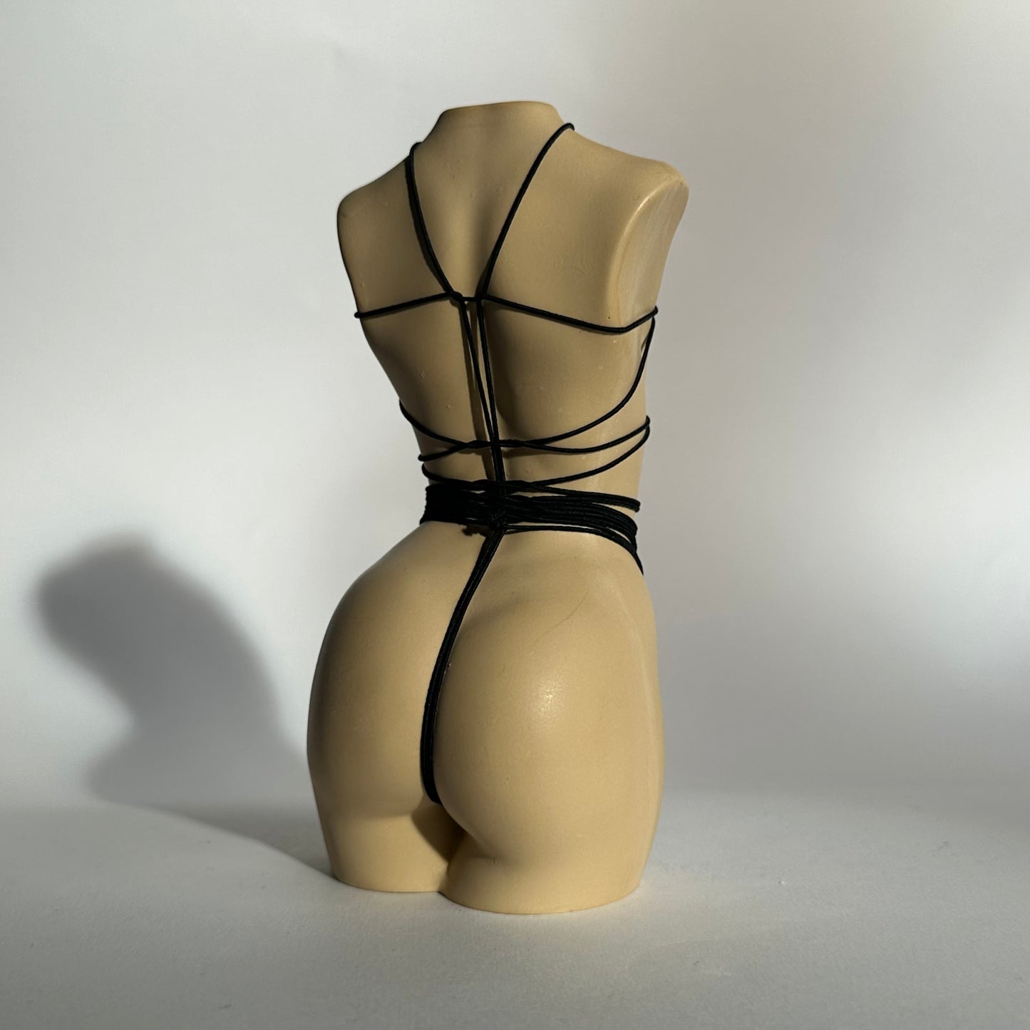 breast cancer awareness body sculpture with shibari [6 inch]