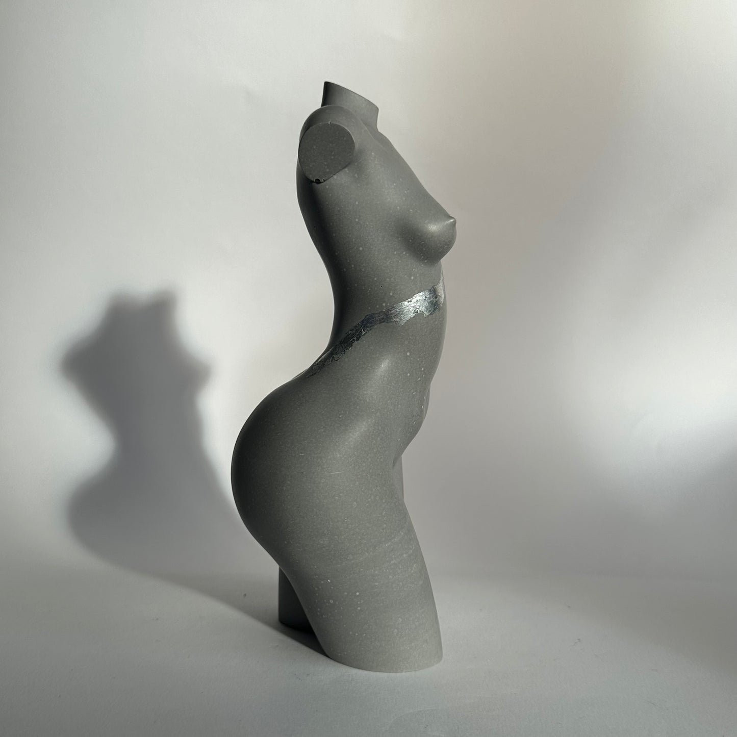 LARGE 8 inch small breast body sculpture with flakes - ready to ship