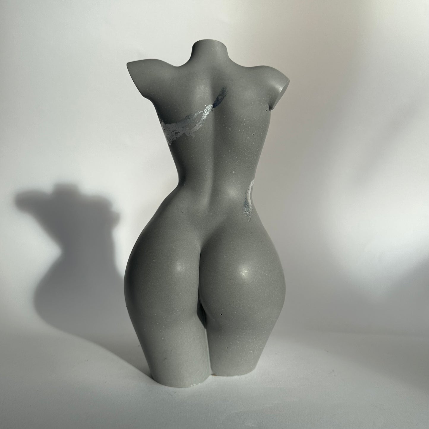 LARGE 8 inch small breast body sculpture with flakes - ready to ship