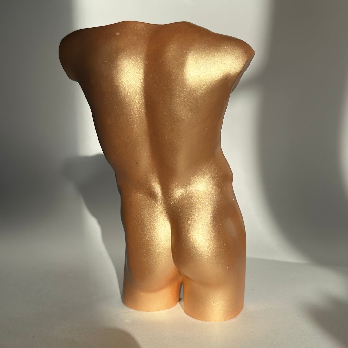 LARGE 8 inch male body sculpture in gold - ready to ship