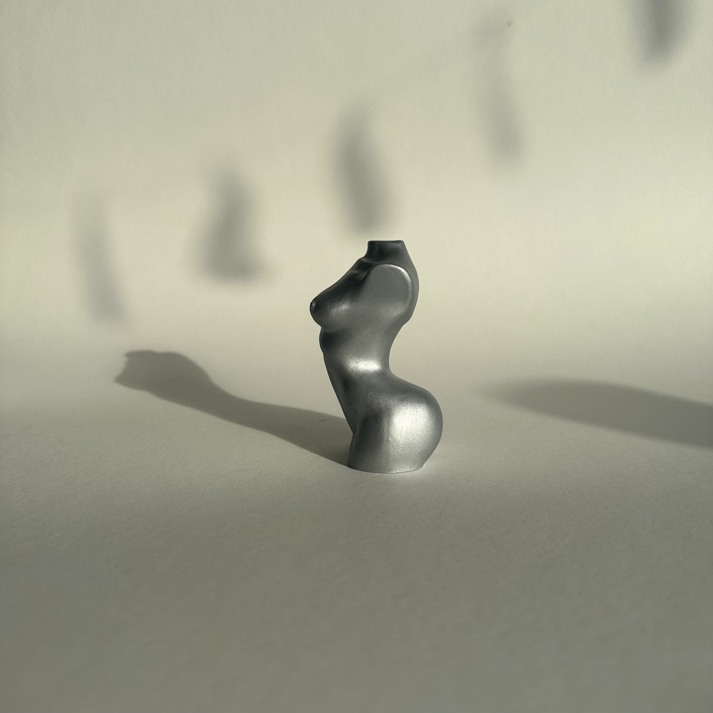 athletic body sculpture in silver [4 inch]