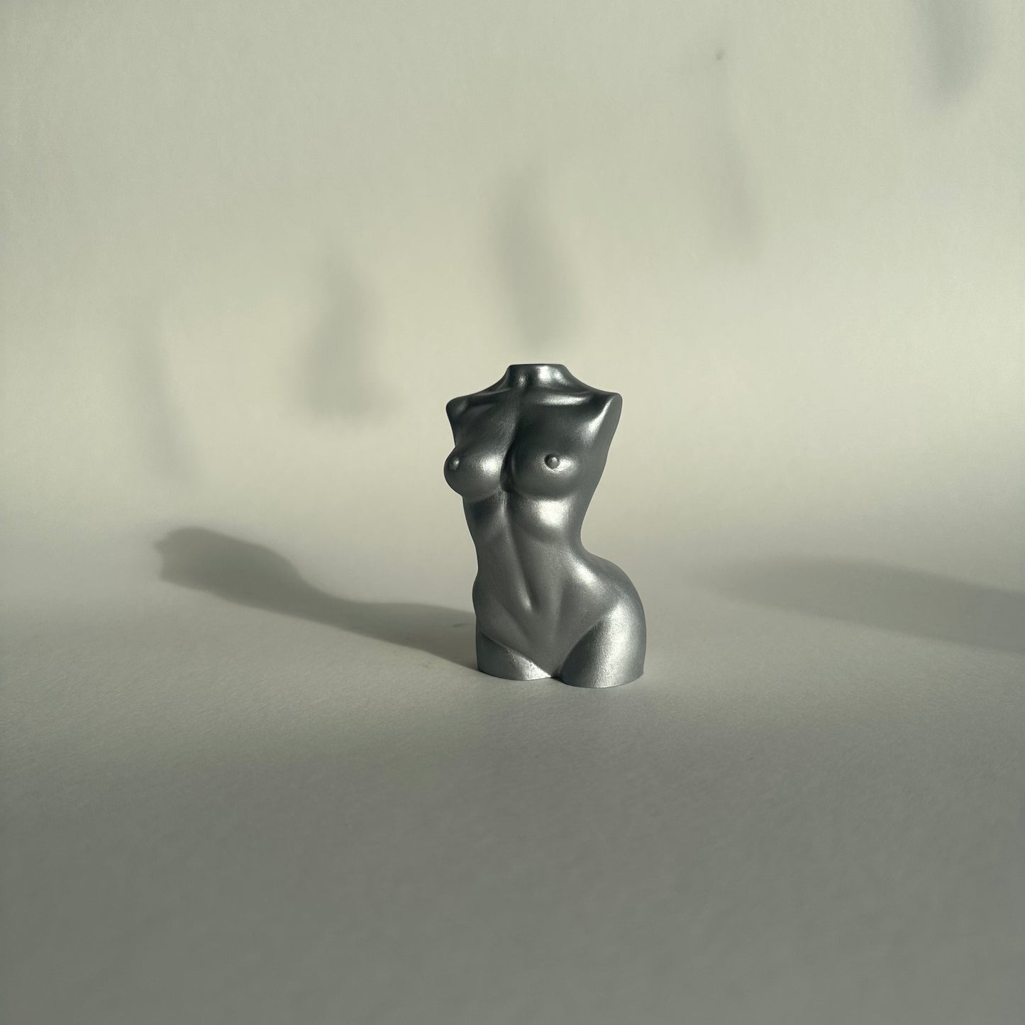 athletic body sculpture in silver [4 inch]