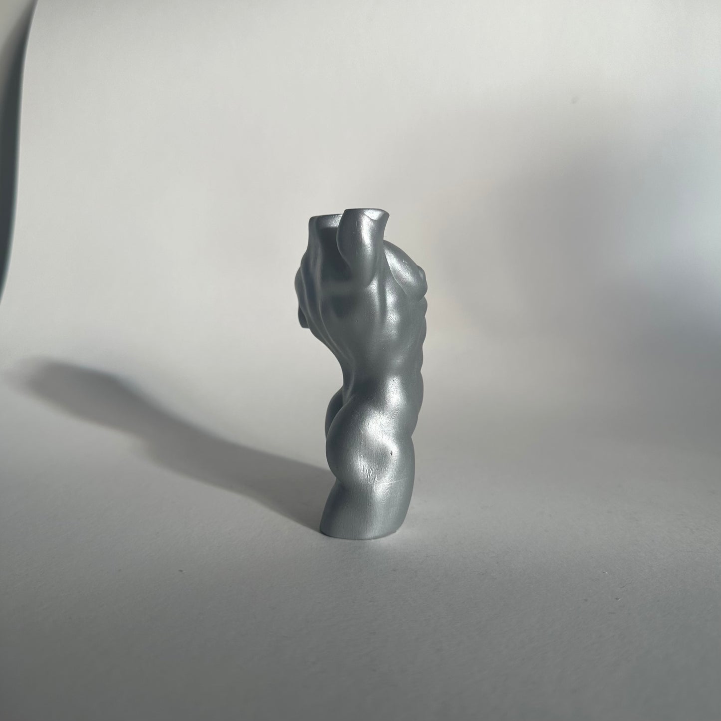 transgender body sculpture in silver [5 inch]