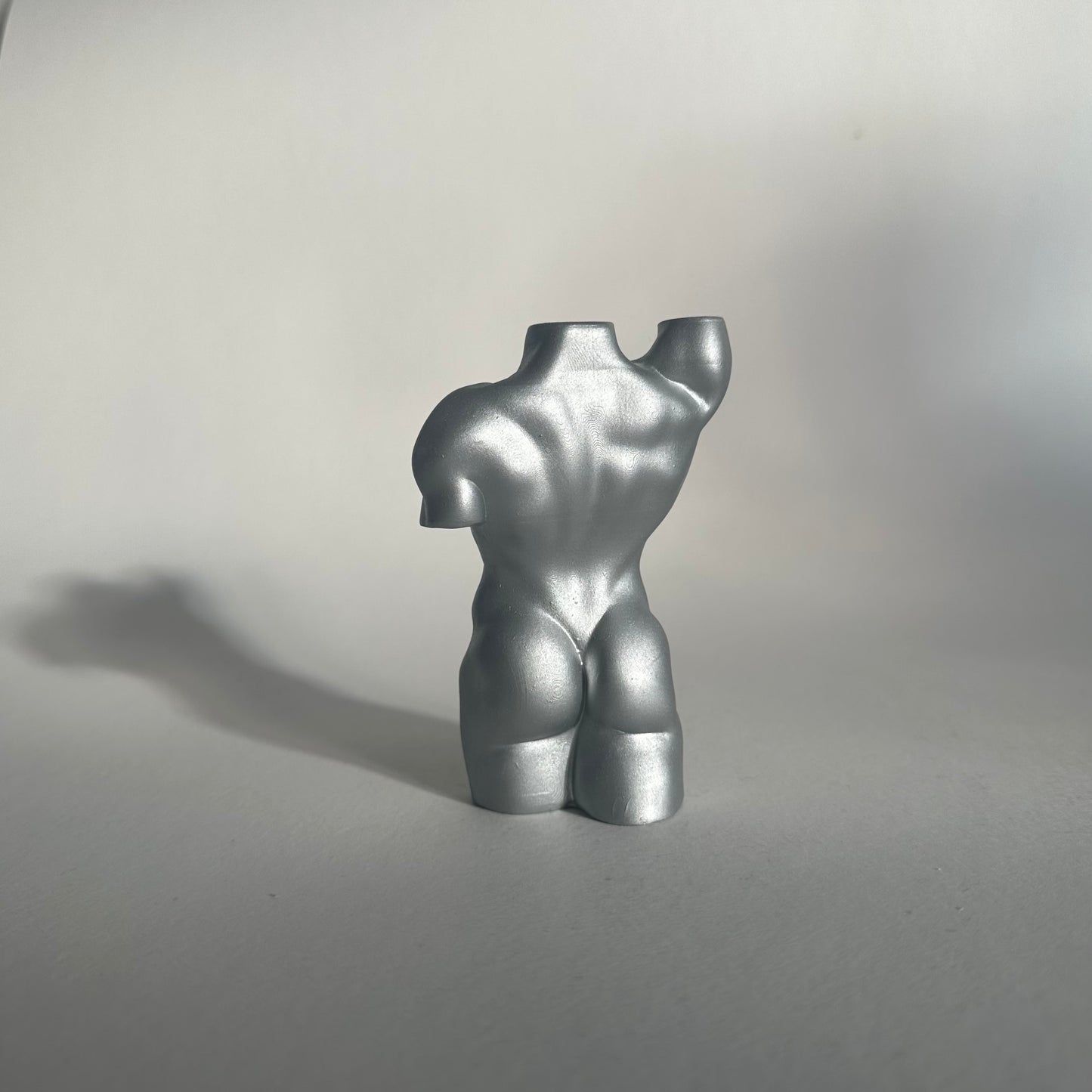 transgender body sculpture in silver [5 inch]