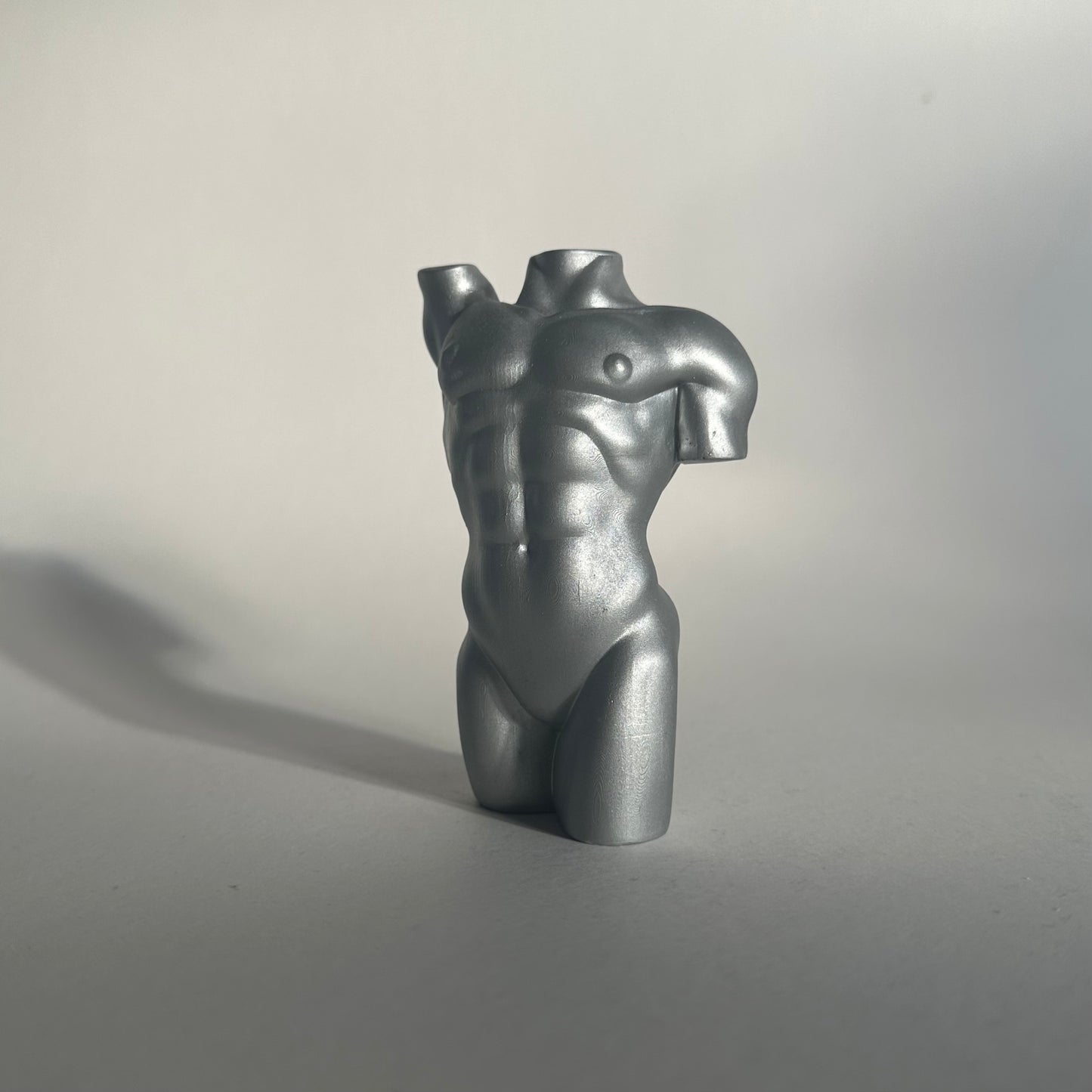 transgender body sculpture in silver [5 inch]