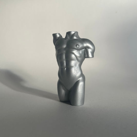 transgender body sculpture in silver [5 inch] - ready to ship