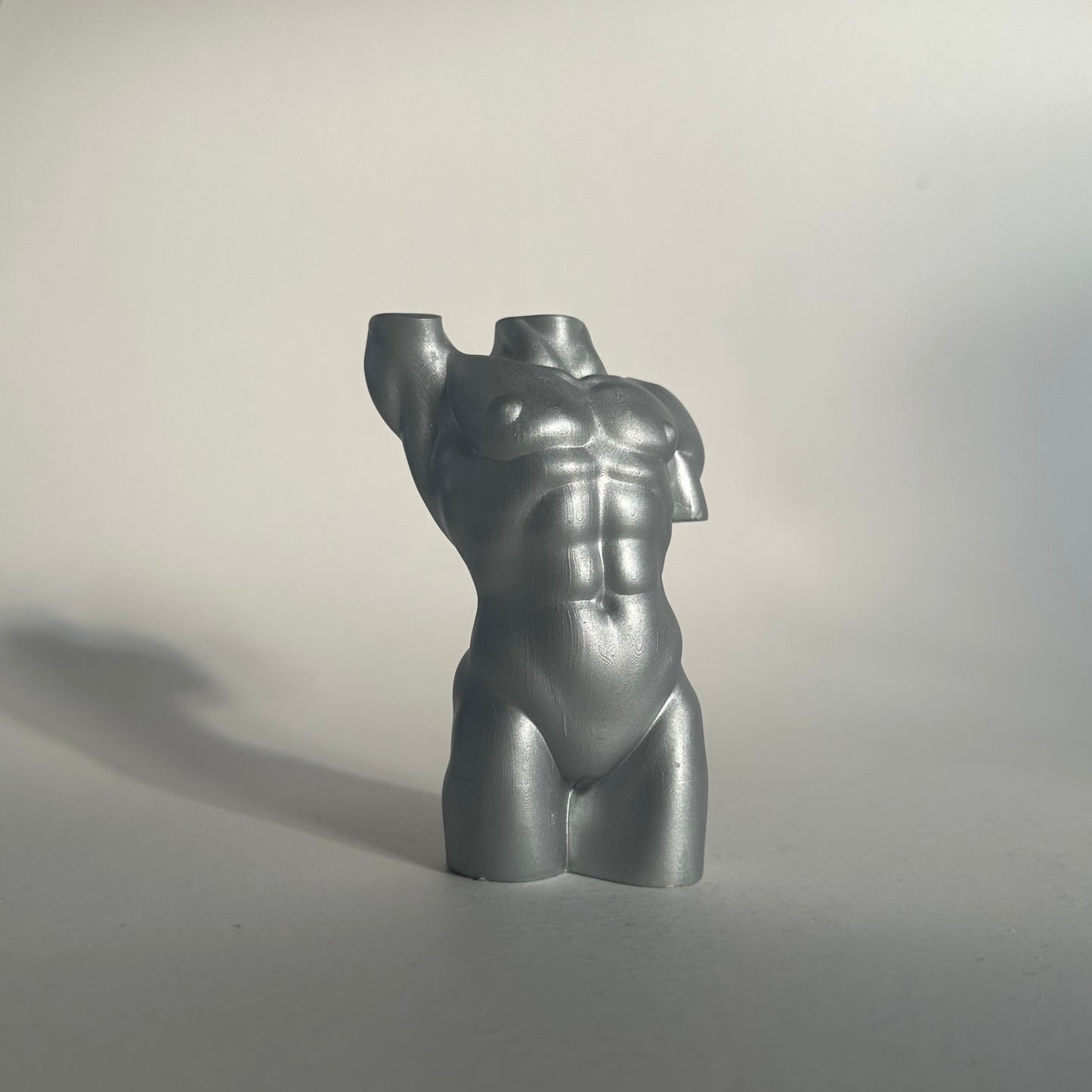 transgender body sculpture in silver [5 inch]